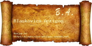 Blaskovics Antigon névjegykártya
